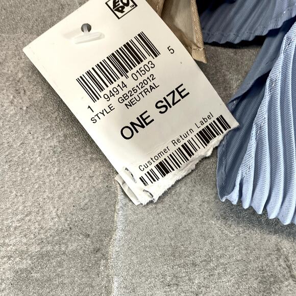 GIANI BERNINI Women's Neutral Blue Logo Floral & Solid Twin Set Twilly Scarves - Picture 10 of 10